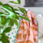 Handmade Block Print Dohar Blanket | Pink Tiger, thumbnail 2 of 5
