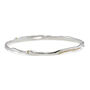 Sterling Silver And Gold Bangle, thumbnail 1 of 7