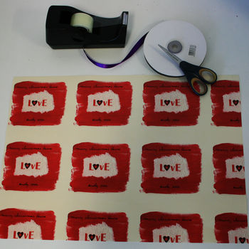 Personalised Love Design Wrapping Paper, 3 of 4