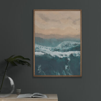Ocean Waves Surf Coastal Art Print, 5 of 9