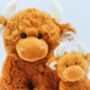 Scottish Highland Brown Cow Mummy And Baby Set, thumbnail 1 of 9