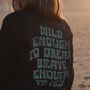 Womens 'Wild Dreamer' Black Sweatshirt, thumbnail 2 of 9