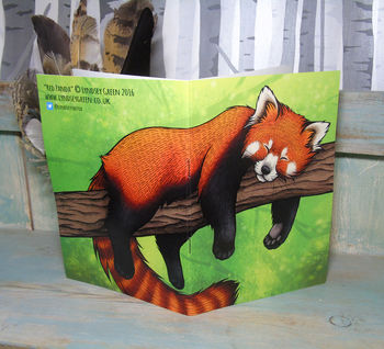 Red Panda Illustration Notebook Lined Pages, 2 of 4