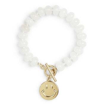 White Beaded Charm Two In One Necklace And Bracelet, 3 of 3