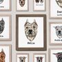 Personalised Pittie Owner Pet Portrait Print, thumbnail 1 of 8