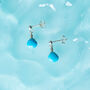 Turquoise Drop Stud Earrings Second Light Collection, thumbnail 2 of 4