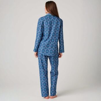 Women's 'Marrakesh' Paisley Crisp Cotton Pyjama Set, 3 of 4