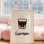Minimalist Espresso Kitchen Print, thumbnail 2 of 3