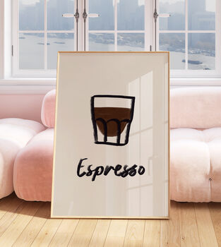 Minimalist Espresso Kitchen Print, 2 of 3