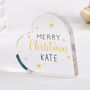 Merry Christmas Heart Acrylic Plaque Gift, thumbnail 1 of 4