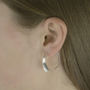 Textured Wedge Earrings In Sterling Silver, thumbnail 3 of 11