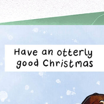 Otterly Good Christmas Otter Pun Card, 4 of 5