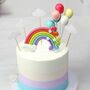 Rainbow And Unicorn Eight Piece Cake Topper Set, thumbnail 1 of 8