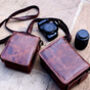 Personalised Vintage Leather Camera Bag, thumbnail 3 of 12