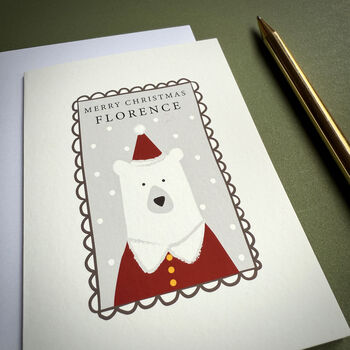 Personalised Santa Bear Card, 2 of 3