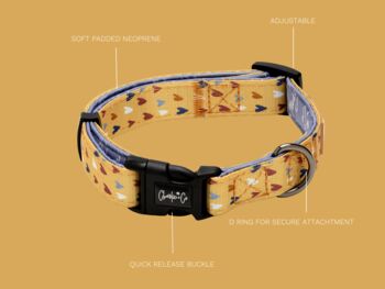 Mustard Been Love, Yellow Adjustable Dog Collar, 4 of 4