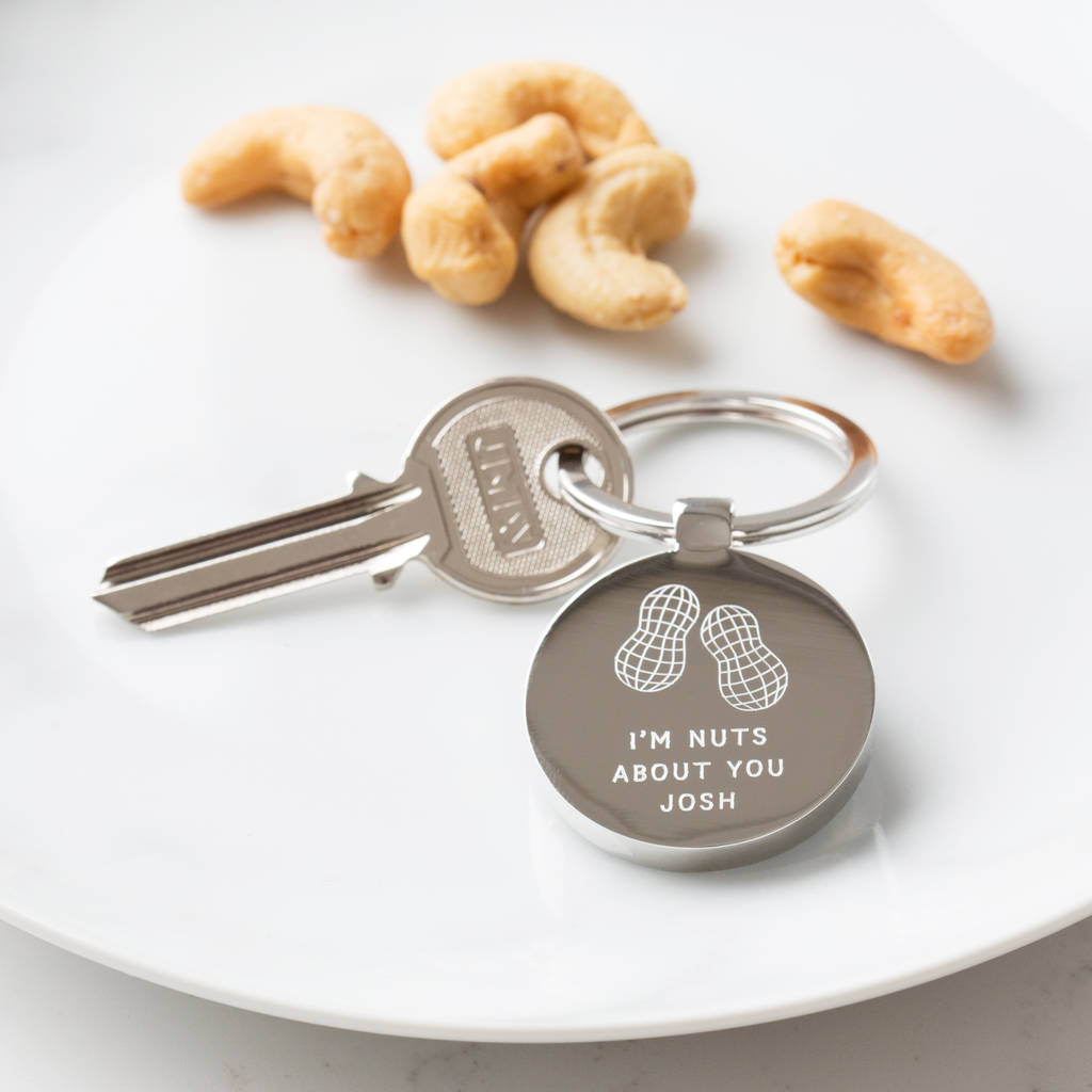 Image of Personalised Nuts About You Keyring