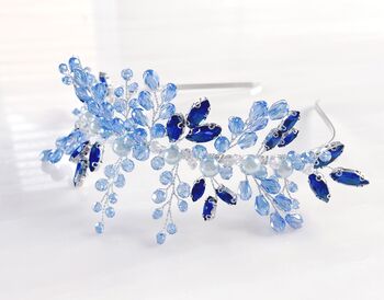 Blue Crystal Occasion Headpiece, 3 of 4