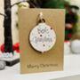 Personalised Grandma Bauble Christmas Card Tree Decoration, thumbnail 1 of 2