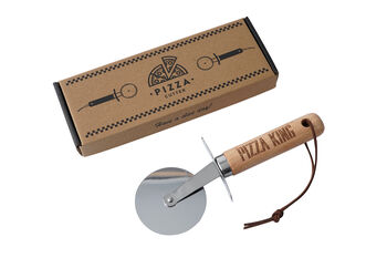 Wooden Handle Pizza Cutter 'Pizza King', 2 of 2
