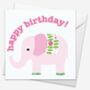 Elephant Birthday Card By Toby Tiger | Notonthehighstreet.com