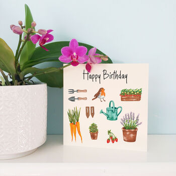 Illustrated Gardening Birthday Card, 5 of 5