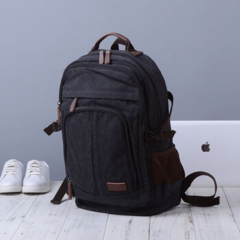 Colourway Canvas Backpack Rucksack, 9 of 12