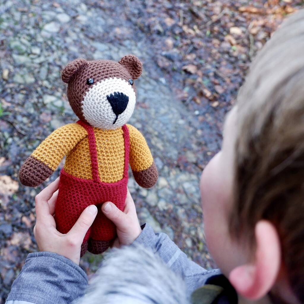 Handmade Crochet Bear Soft Toy, 1 of 7