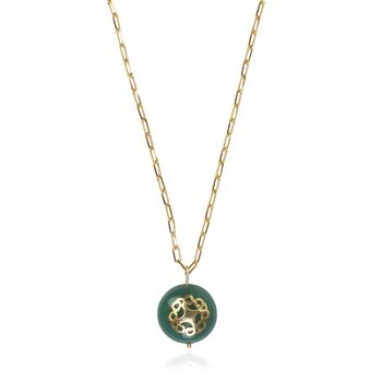 Melange Green Onyx Necklace And Bracelet Jewellery Set, 5 of 6