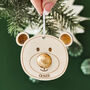 Personalised Bear Christmas Place Setting And Bag Of Chocolate Noses, thumbnail 3 of 3