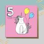 Unicorn Age Card: Ages One To 10, thumbnail 5 of 10