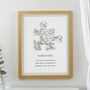 Anniversary Gifts Personalised Jigsaw Map Location Print, thumbnail 3 of 9