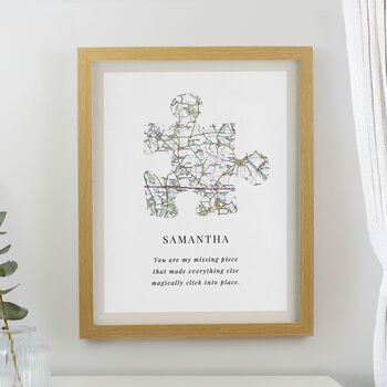 Anniversary Gifts Personalised Jigsaw Map Location Print, 3 of 9