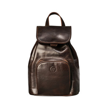 Classic Small Luxury Leather Backpack. 'The Popolo', 3 of 11