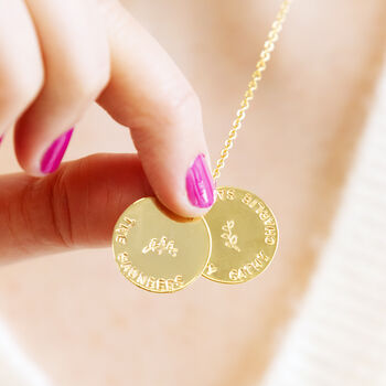 Family Hidden Message Disc Necklace, 6 of 7