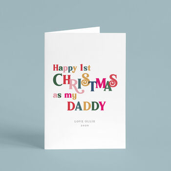 Personalised First Christmas As Daddy Card, 2 of 4