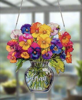 Everlasting Pansies In Vase, 2 of 4