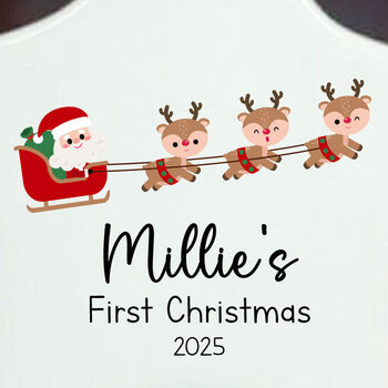 Personalised 1st Christmas Star Santa's Sleigh, 3 of 5