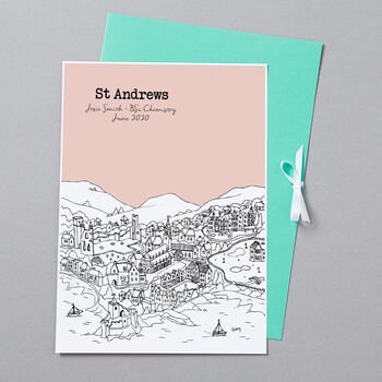 Personalised St Andrews Graduation Gift Print, 3 of 9