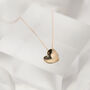 Handmade Solid Gold Concave Heart Necklace, thumbnail 4 of 7