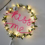Mistletoe Christmas Wreath With Fairy Lights, thumbnail 4 of 4