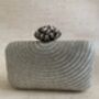 Silver Lotus Clasp Rectangular Clutch Bag, thumbnail 9 of 11