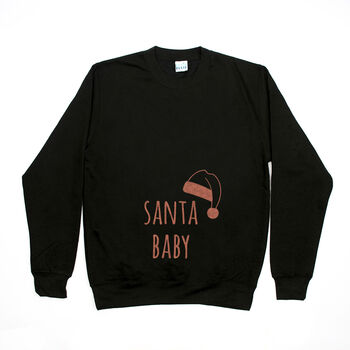 'Santa Baby' Mum To Be Christmas Jumper Sweatshirt, 8 of 10