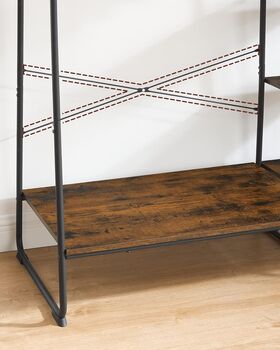 Clothes Rail With Shoe Rack Storage Side Hooks, 6 of 8