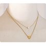 Cannes D’or Gold Pearl Crystal Love V Blossom Necklace, thumbnail 2 of 4