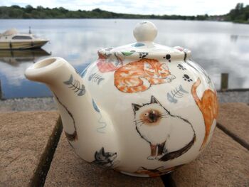 Two Cup Teapot In Cats And Kittens Design, 9 of 10
