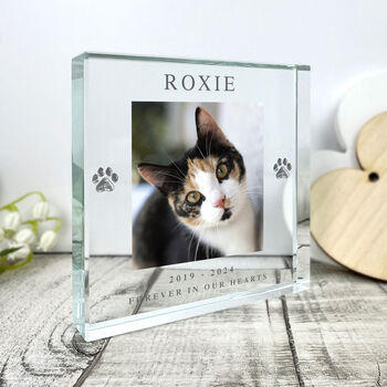 Personalised Pet Memorial Photo Crystal Token, 3 of 8