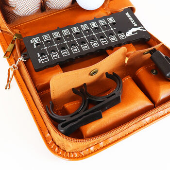 Personalised Golfer’s Accessory Gift Set – Tan Leather, 8 of 12