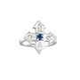 Sapphire And Diamond Cross Ring, thumbnail 2 of 3