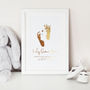 Personalised Baby Footprint Foil Print, thumbnail 1 of 3